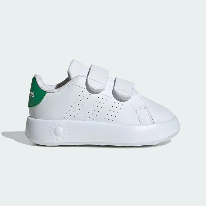 ADIDAS KIDS ADVANTAGE WHITE/GREEN SHOES