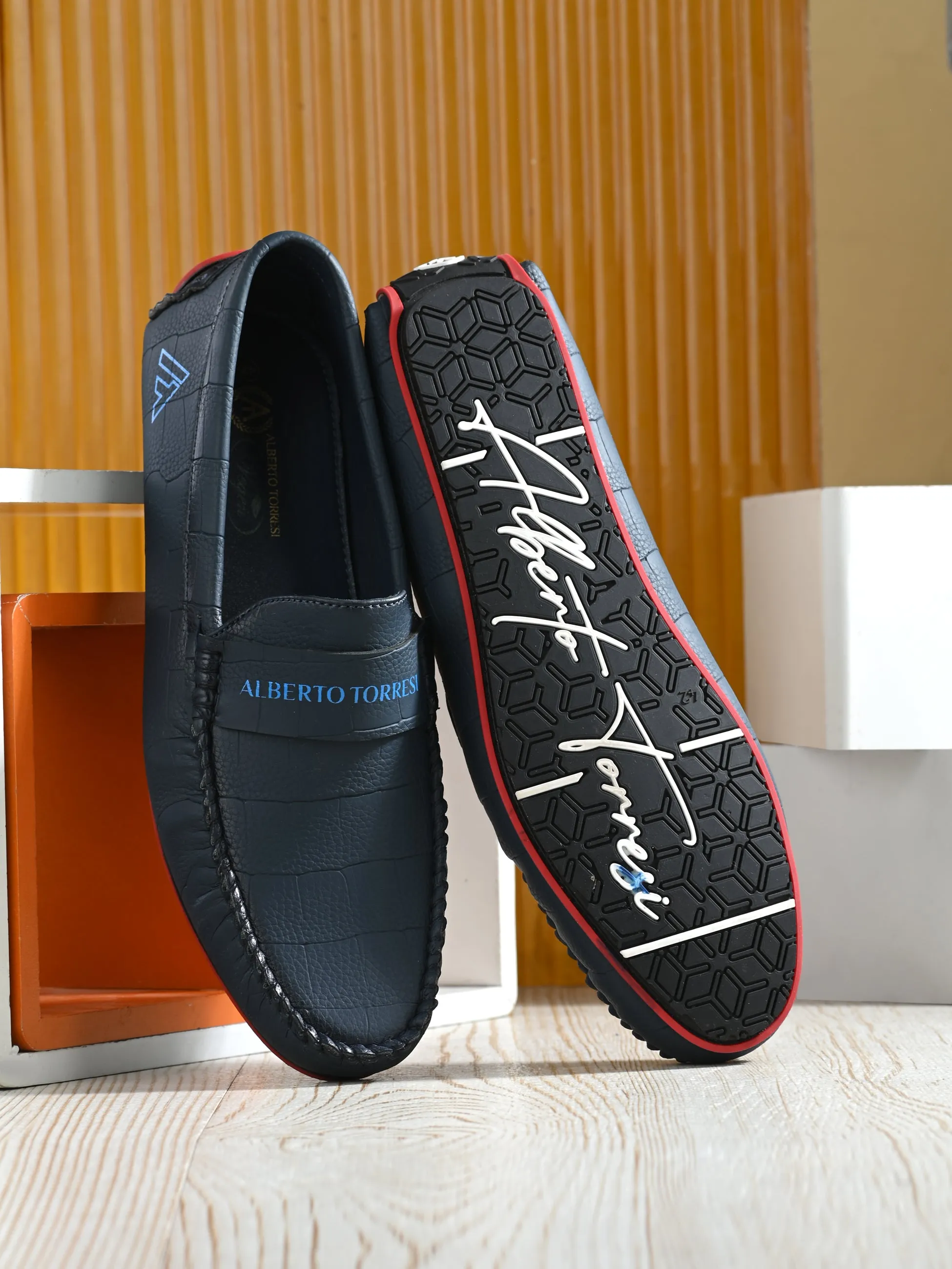 Alberto torresi Synthetic Navy Casual Loafers