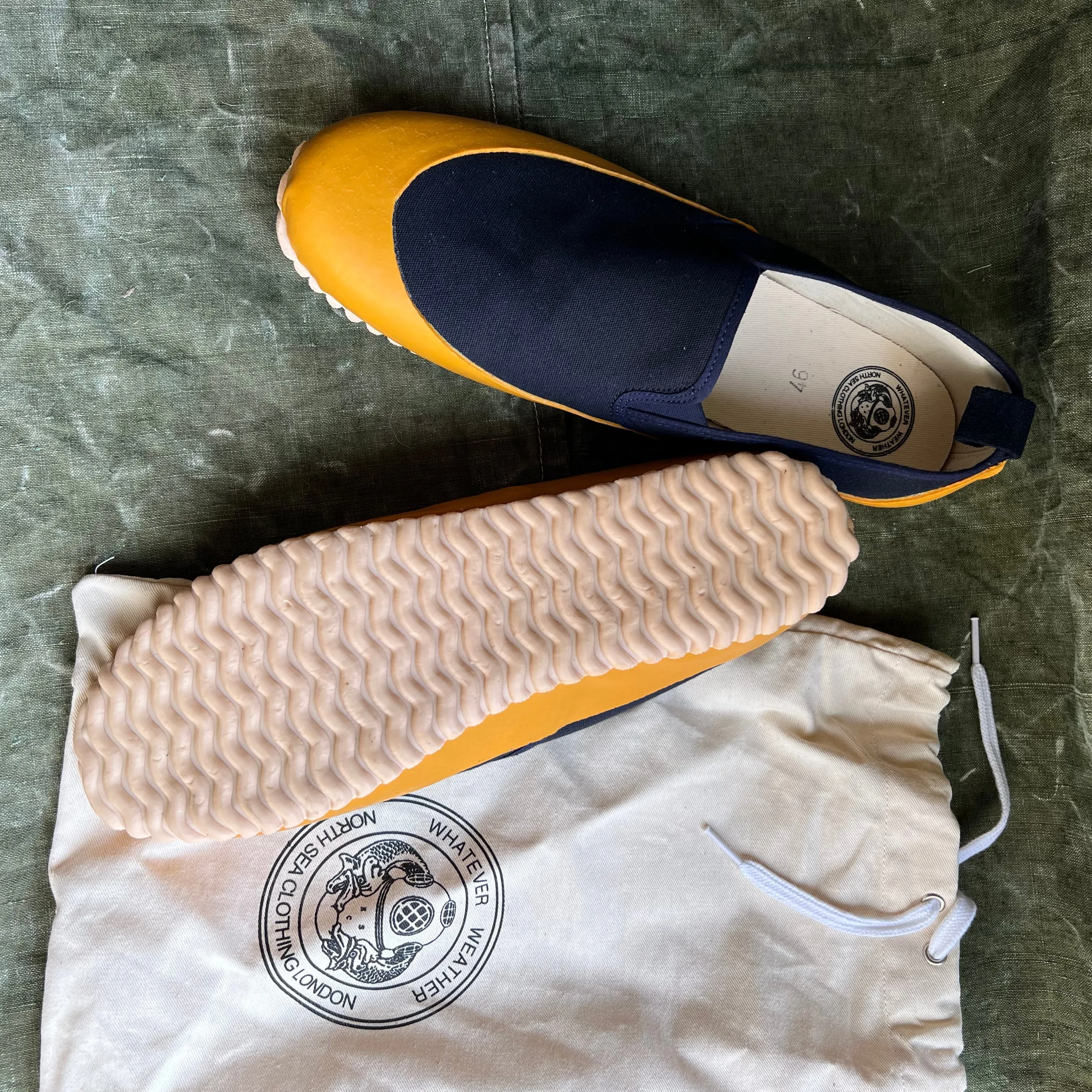 ARCHIVE SALE - MARINE SLIP ON, NAVY/YELLOW