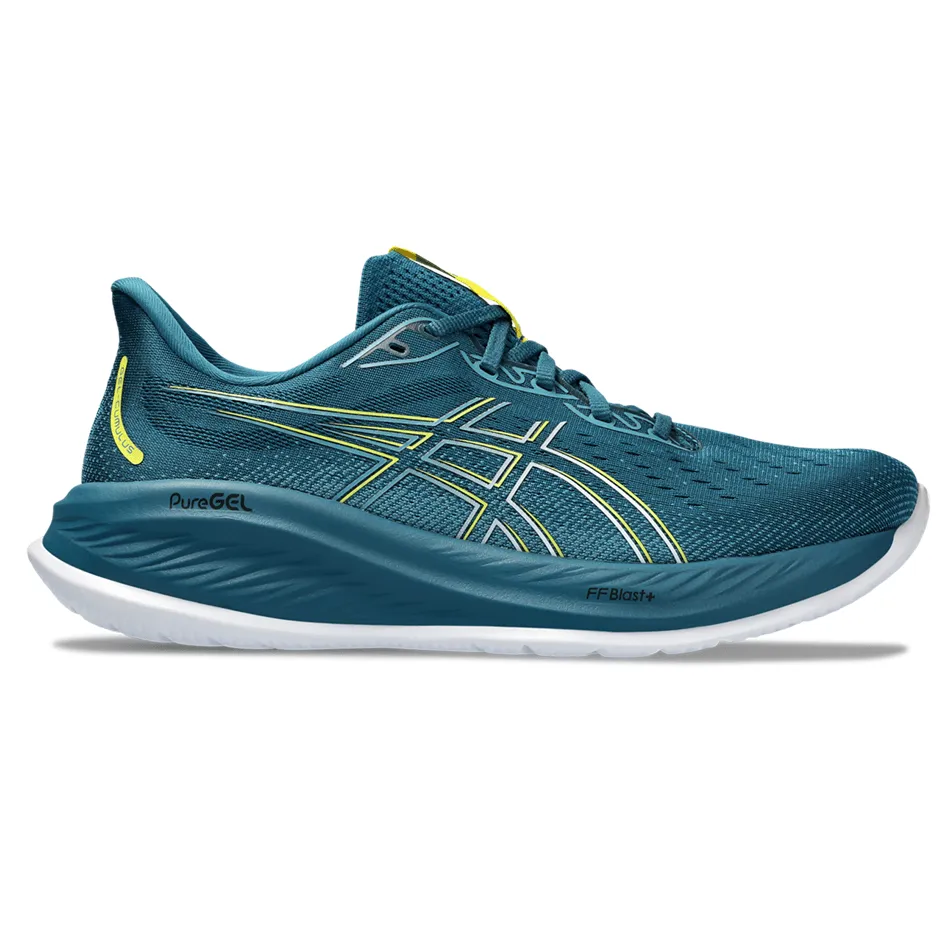 Asics Cumulus 26 Men's Running Shoes SS24 Evening Teal / Bright Yellow