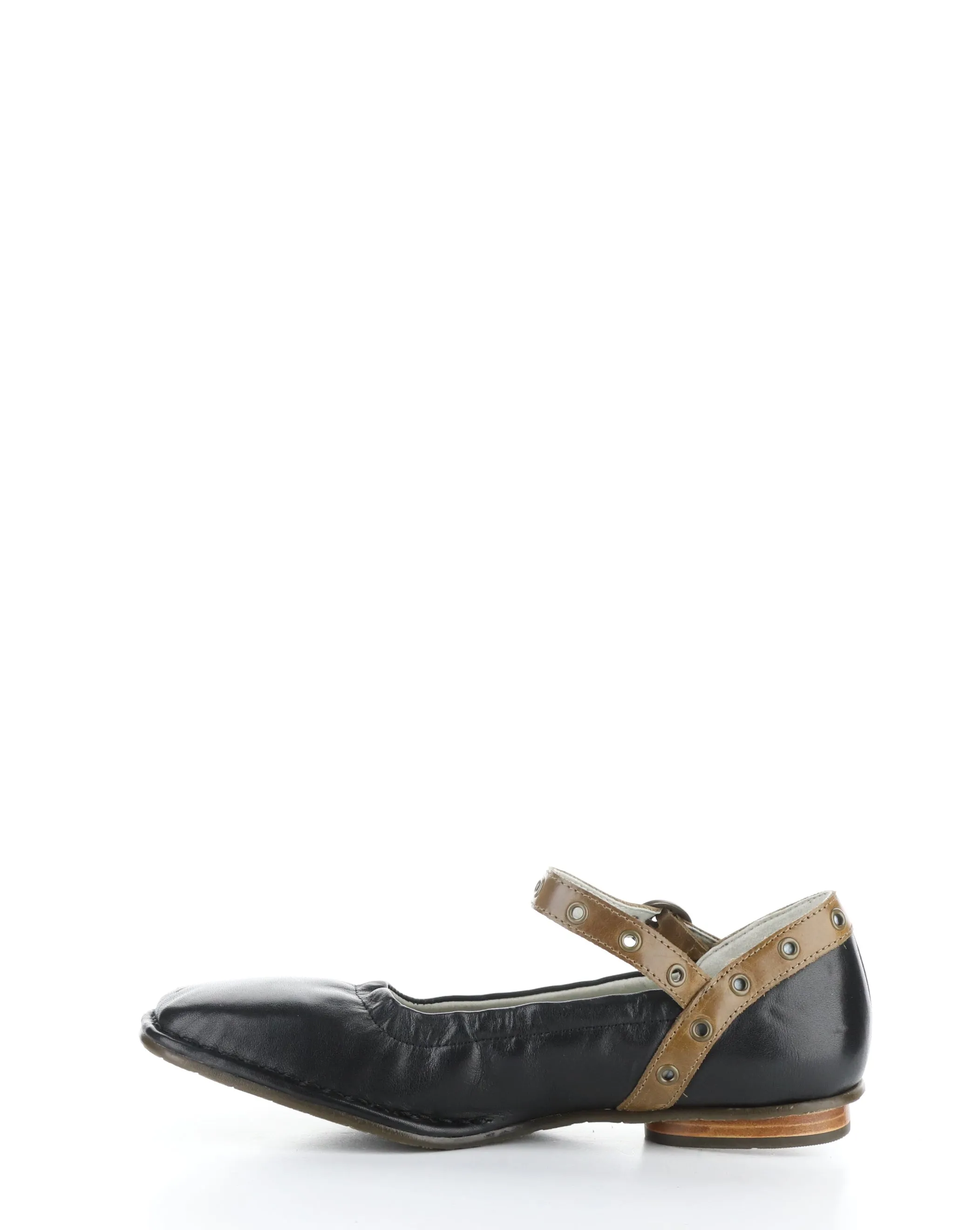 BEWI263FLY 000 BLACK/CAMEL Square Toe Shoes