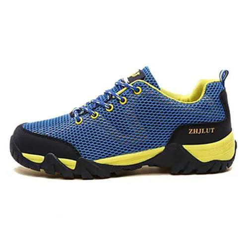 Big Size Unisex Outdoor Lace Up Athletic Shoes Breathable Hiking Shoes