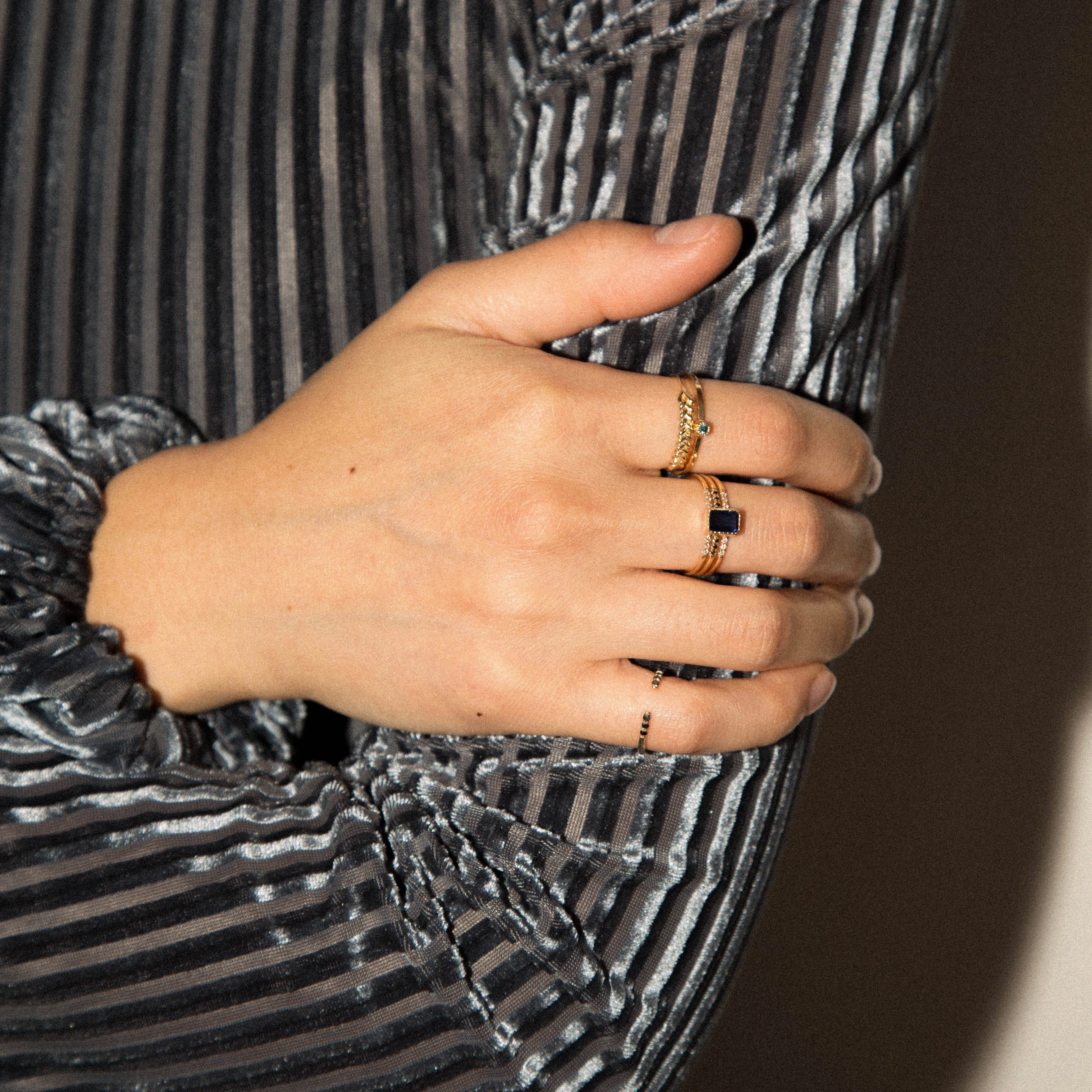 Black Equilibrium Cuff Ring