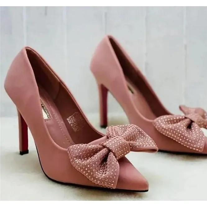 Bowknot Rhinestone Heels