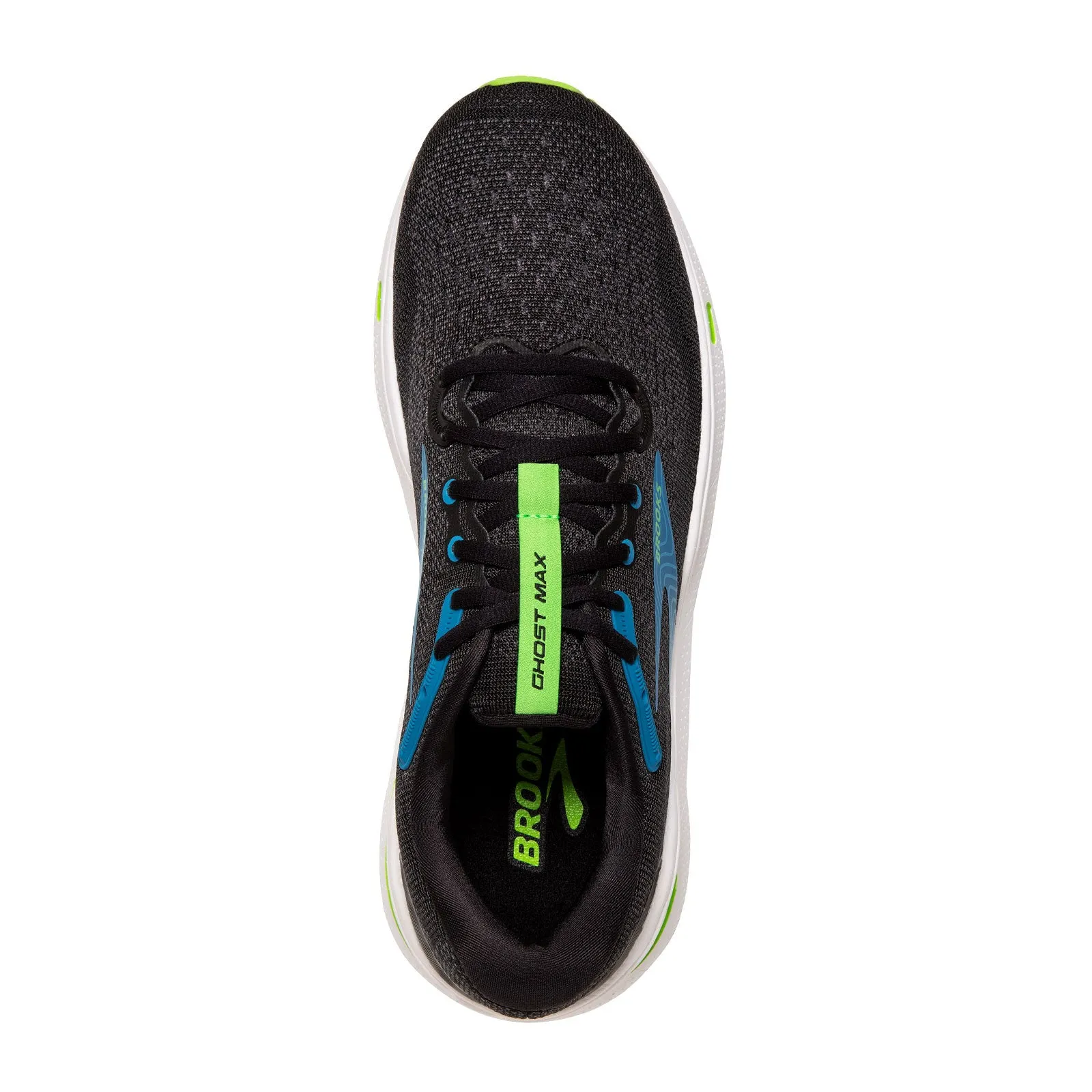 Brooks Ghost Max Running Shoe (Men) - Black/Atomic Blue/Jasmin