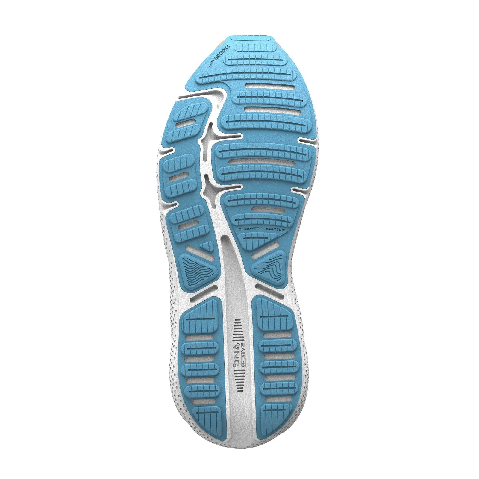 Brooks Ghost Max (Women) - Papaya/Apricot/Blue