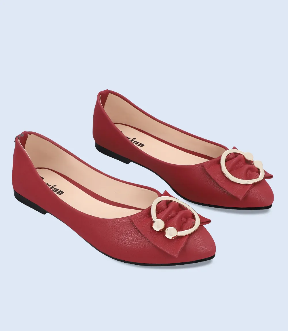 BW8499-MAROON-Women Casual Pumps