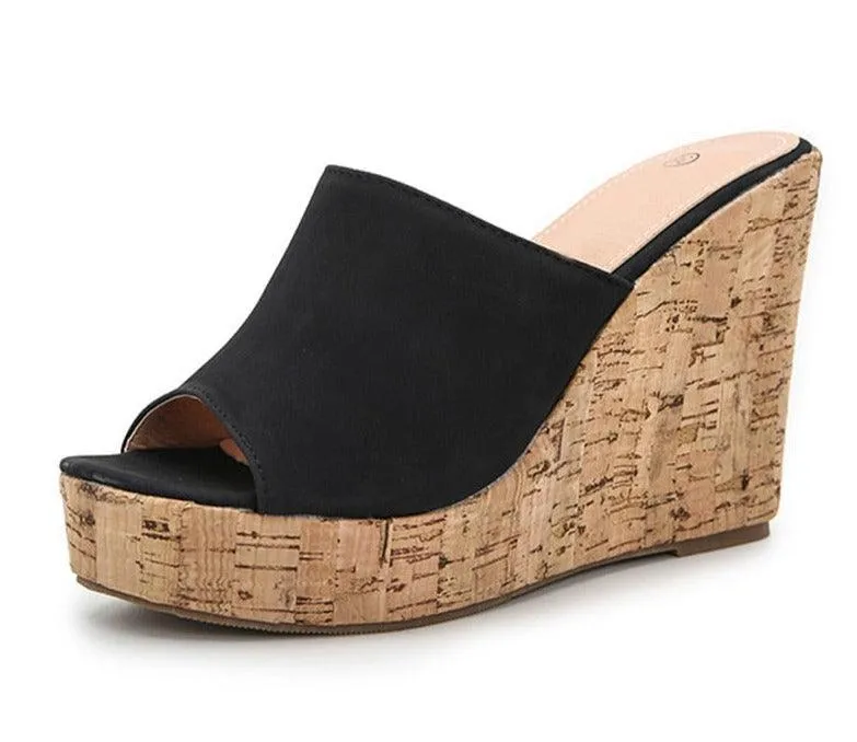 Casual Open Toe Wedge Shoes