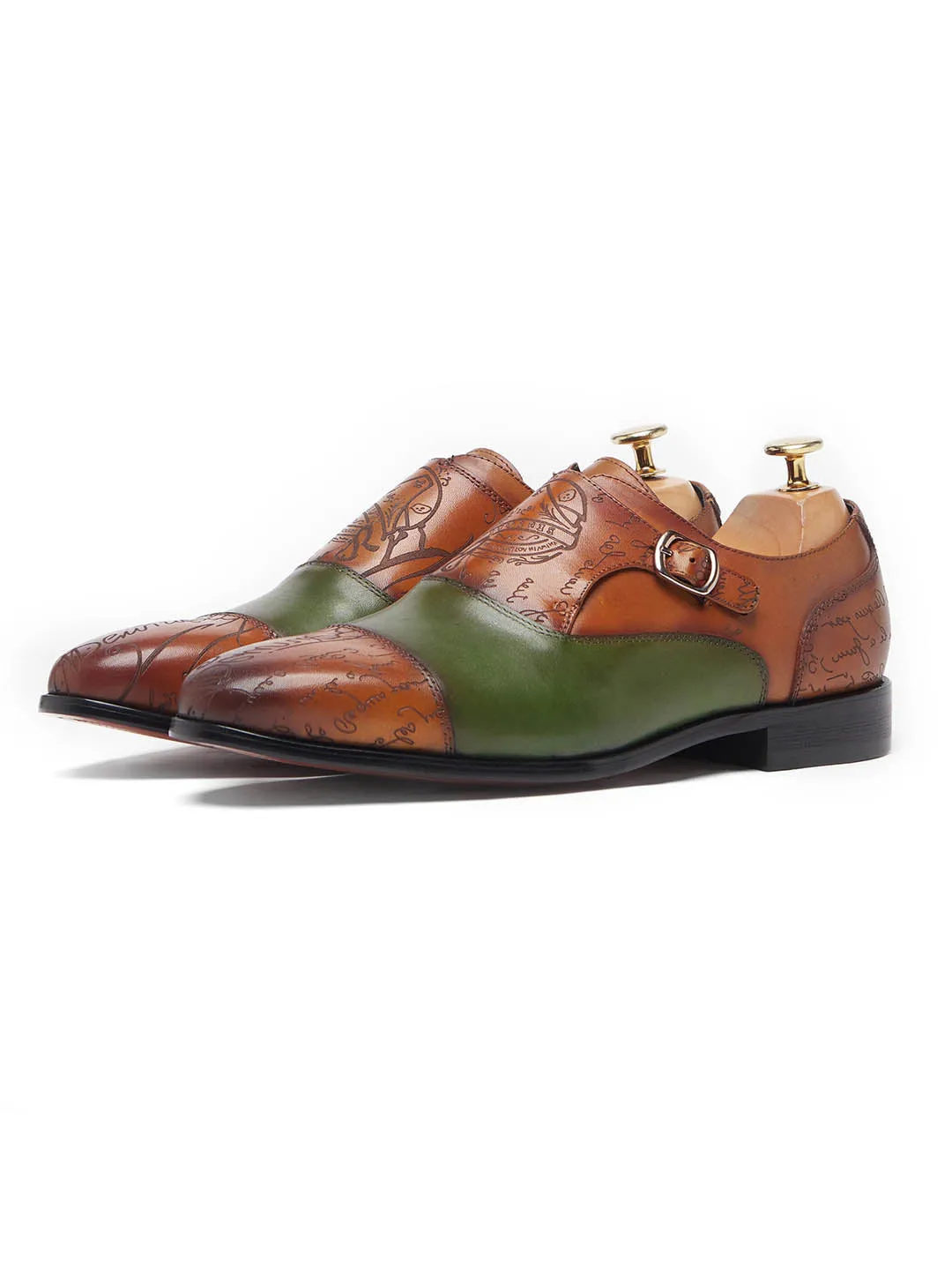 Chris Berluti Monk Tan Green