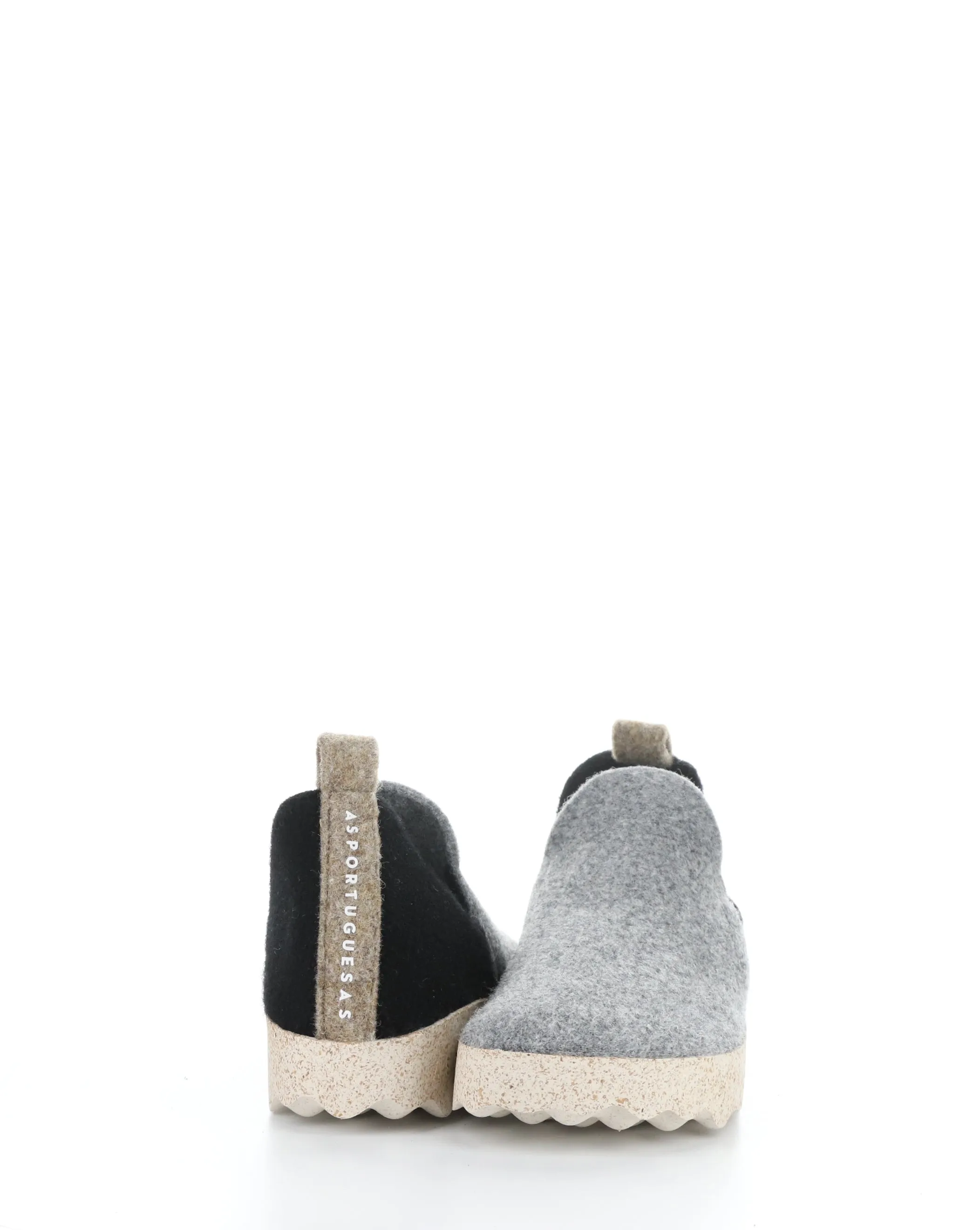 CITY089ASPM 008 GREY/BLACK Round Toe Shoes