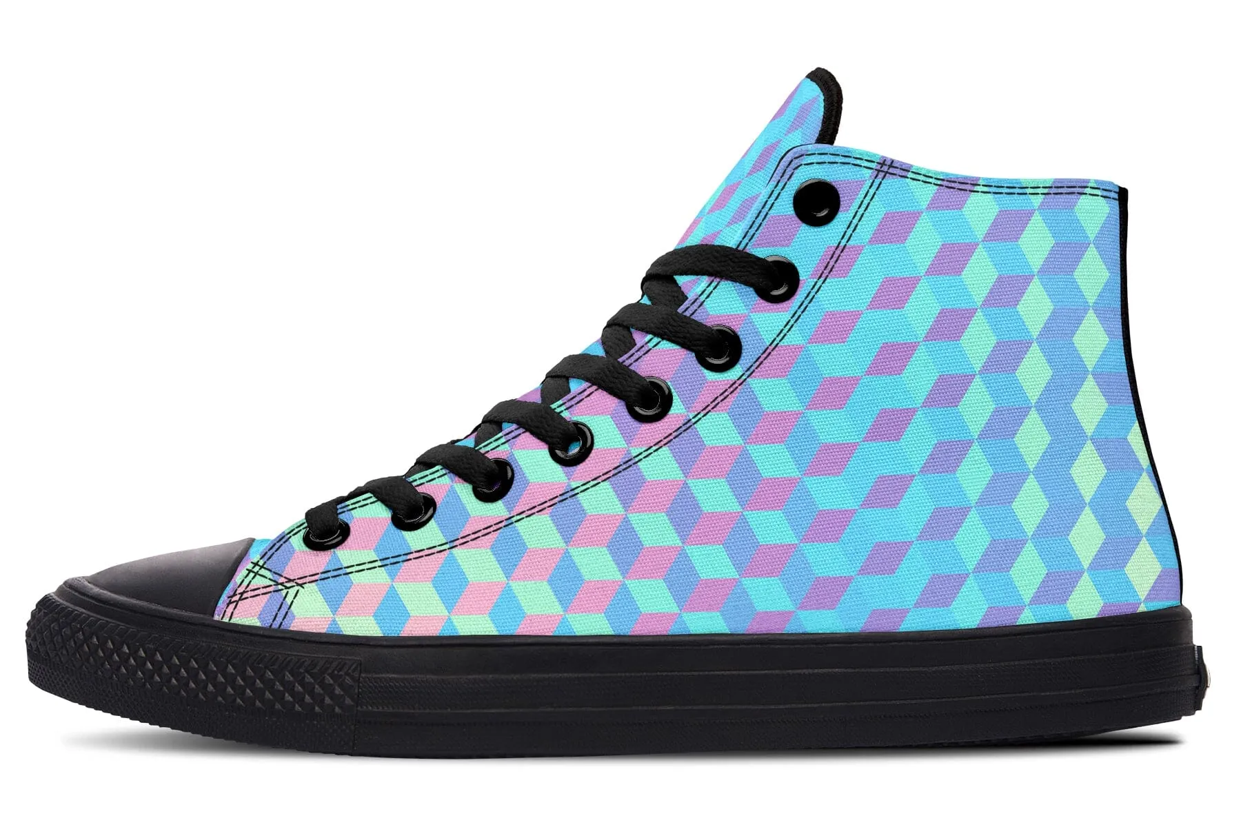 Colorful 3D High Top Shoes