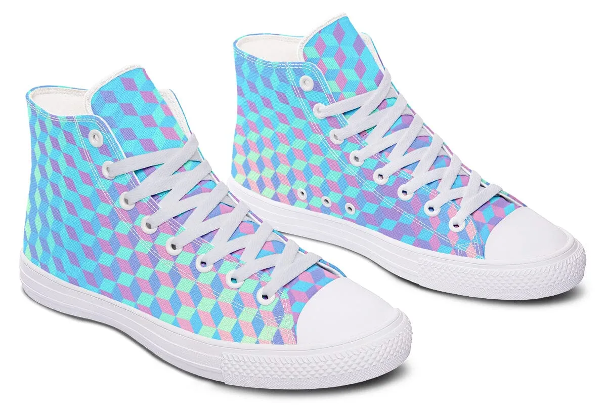 Colorful 3D High Top Shoes