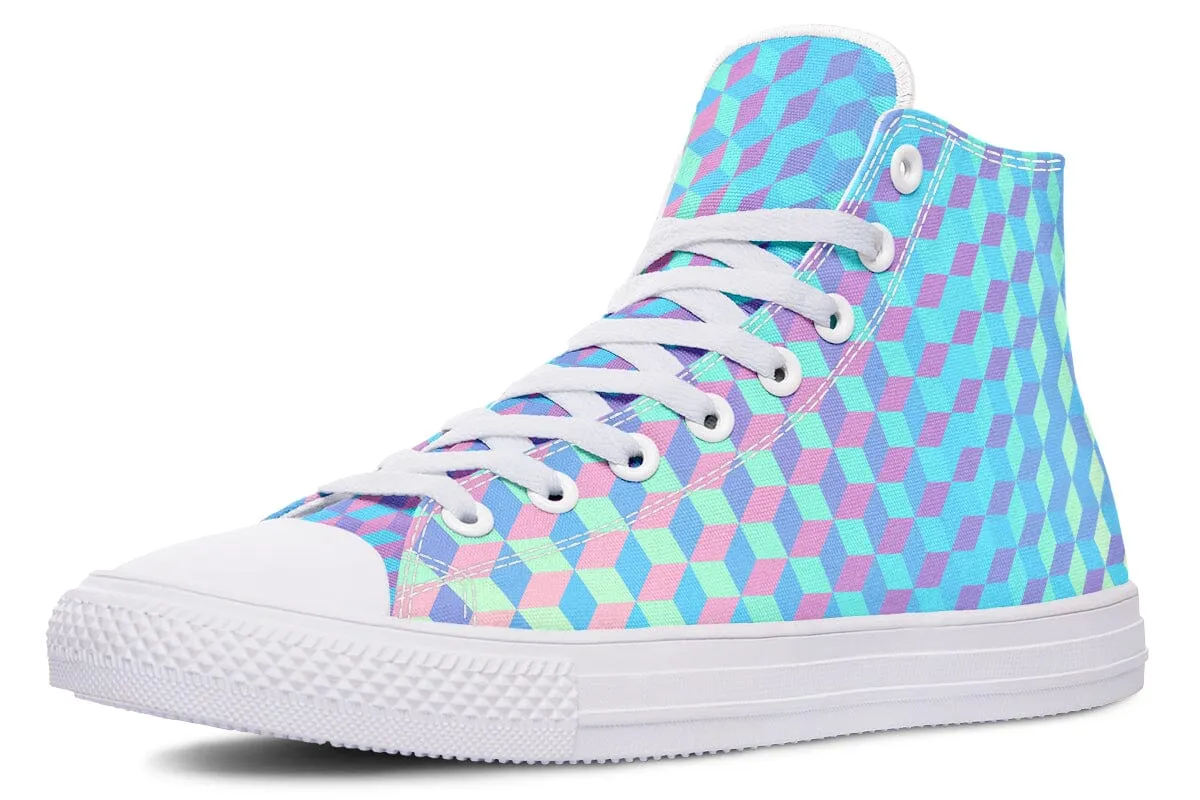 Colorful 3D High Top Shoes