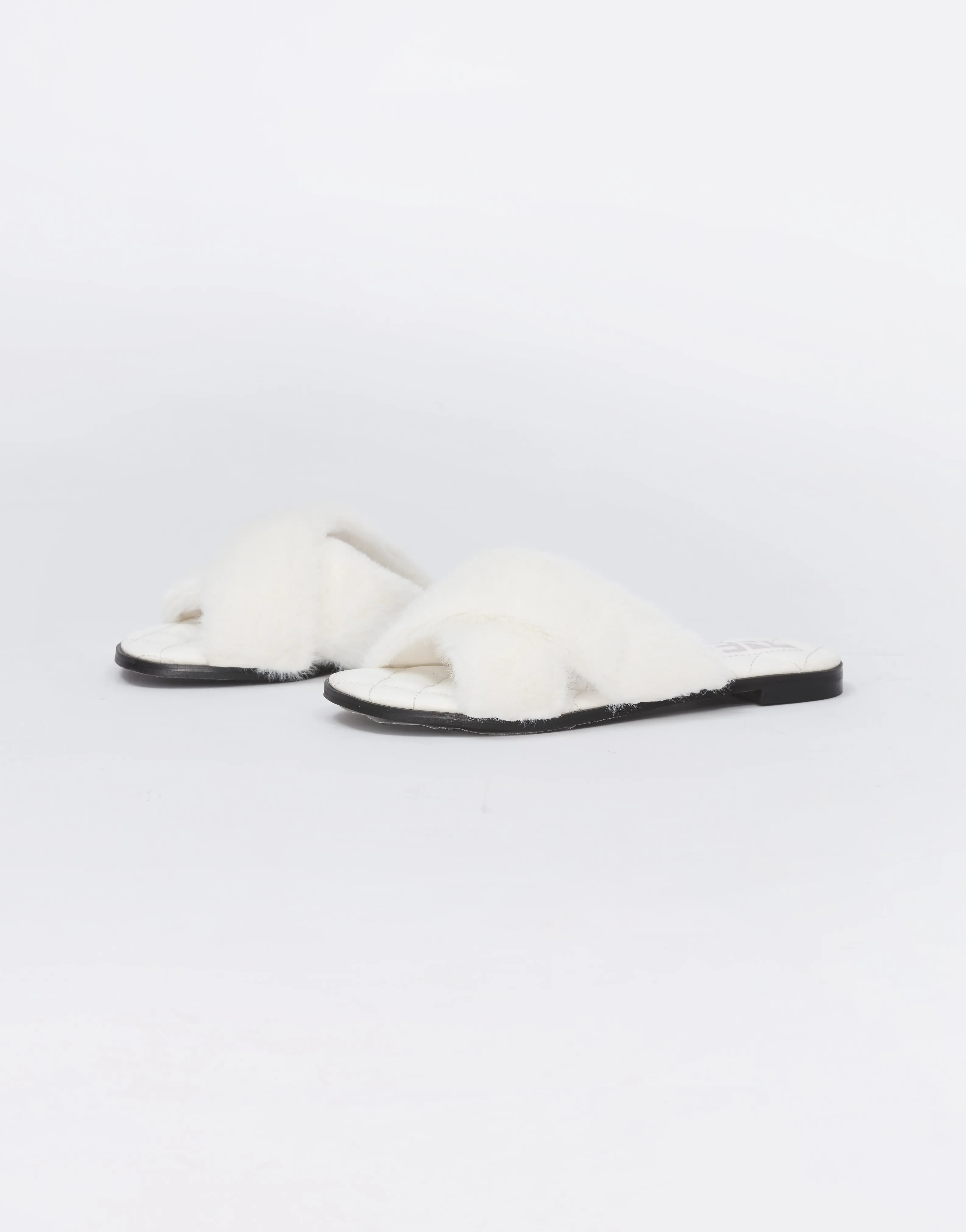 Comfort Casual Fur Slipper White