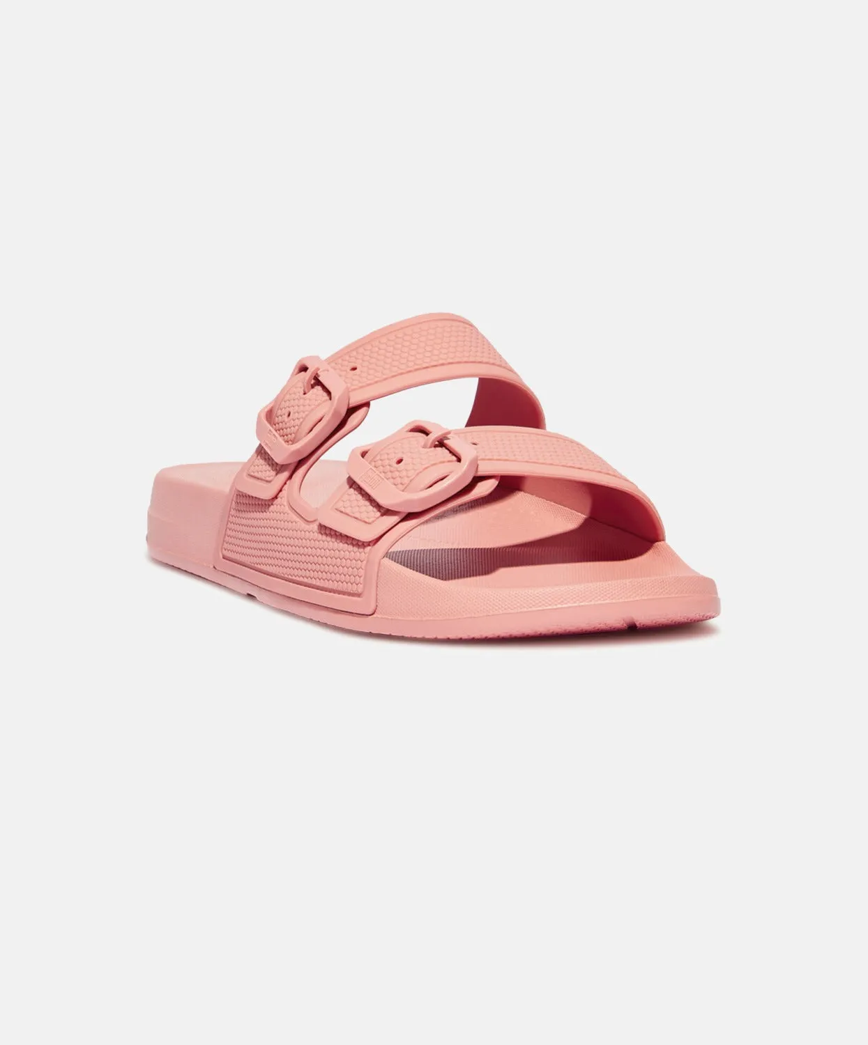 FitFlop iQushion Two Bar Buckle Slides Coral