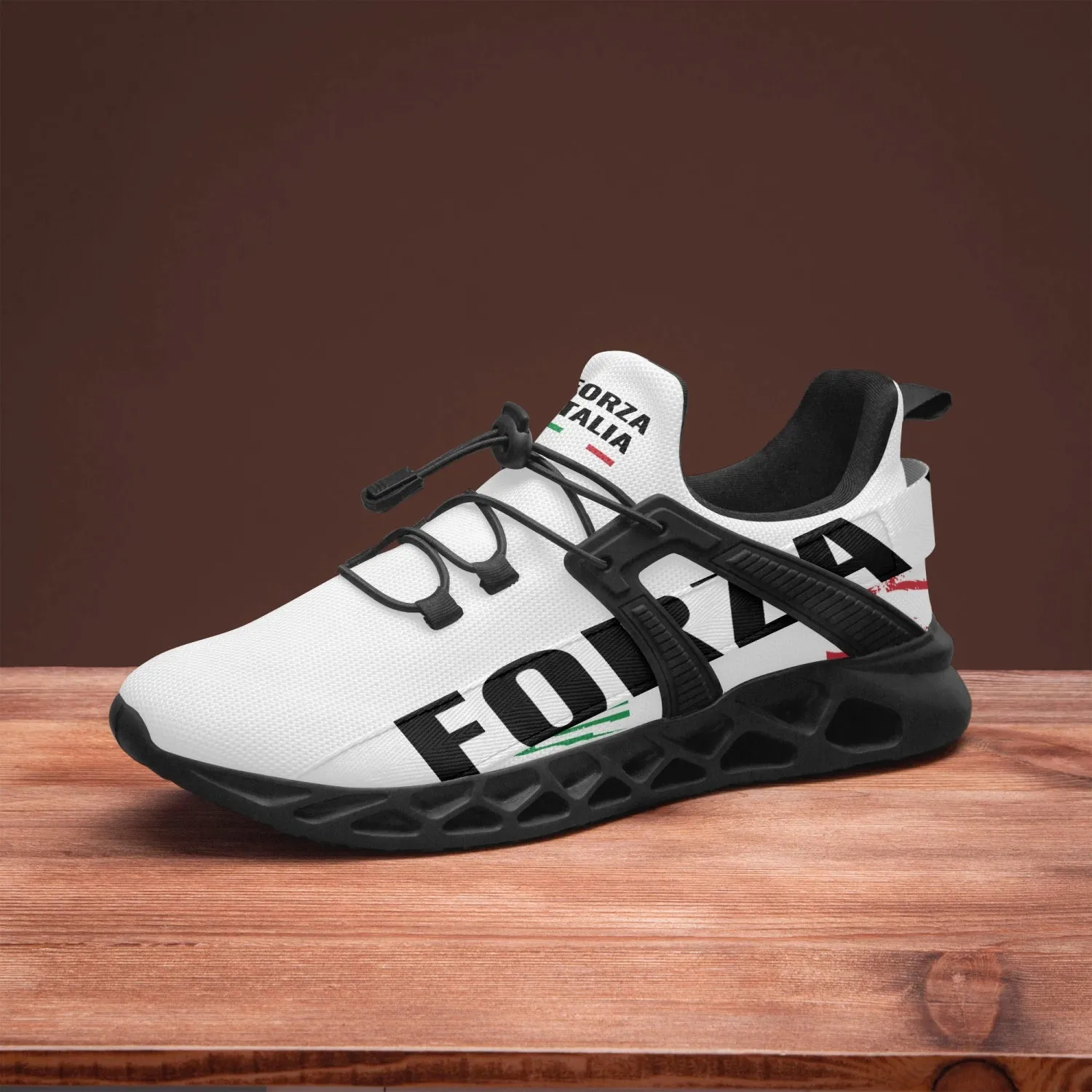 Italy Running Shoes Mesh - "Forza Italia" White