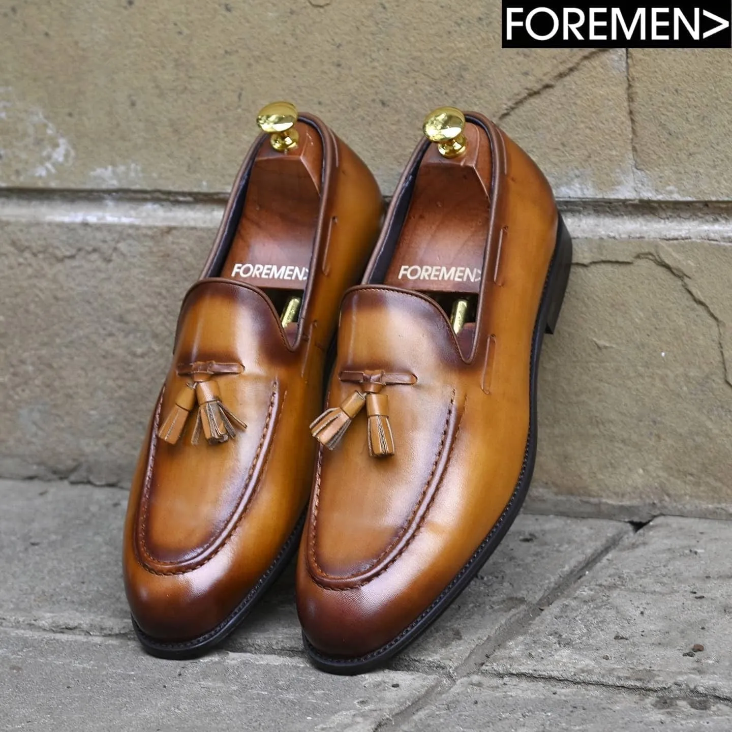 LULAK | Tan Braided Tassel Loafers