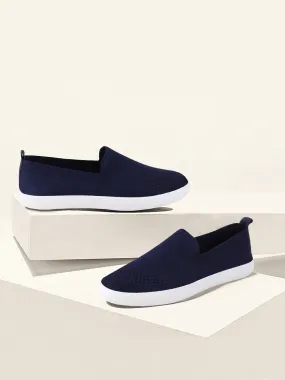 Men Blue Casual Slip-On Shoes