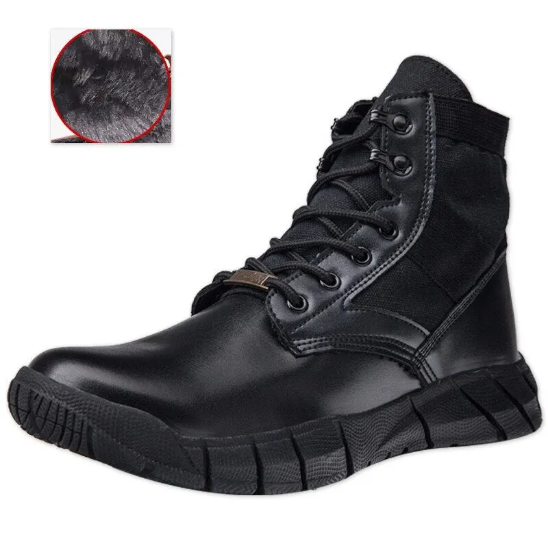 Men Leather Casual Military Winter Shoes