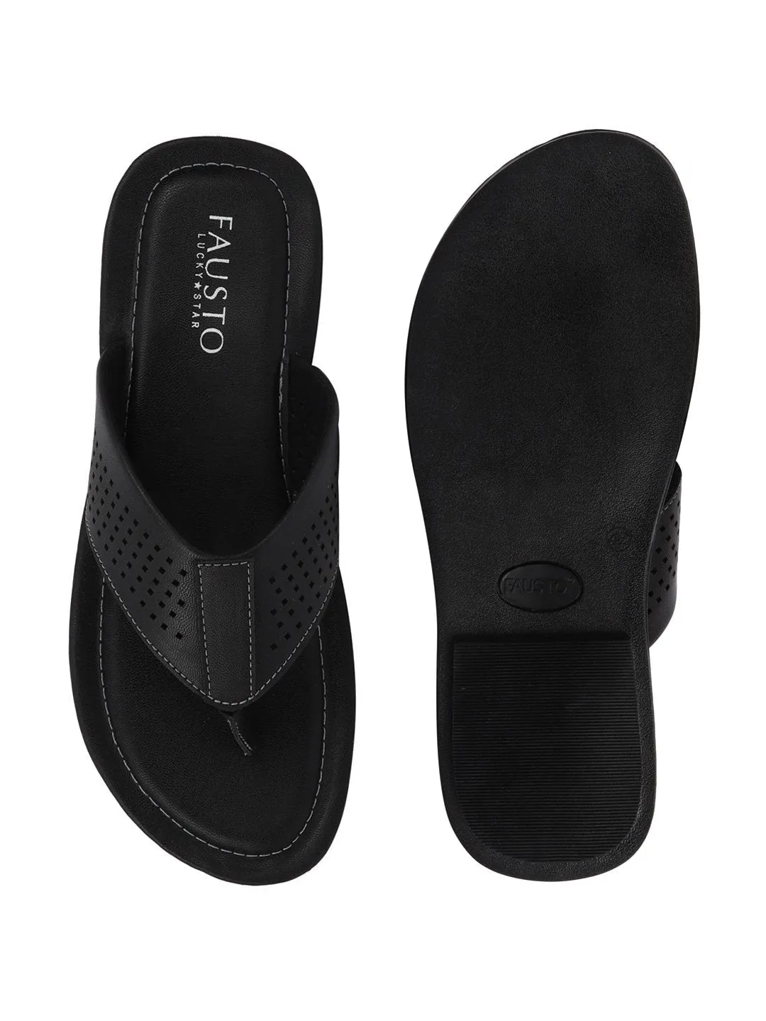 Men Navy Blue Indoor & Outdoor Slippers