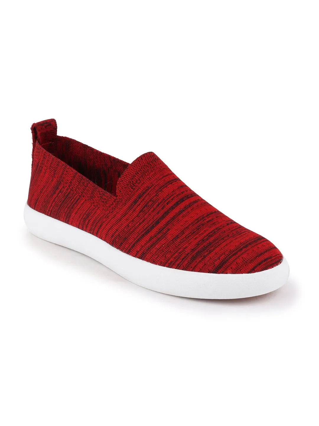 Men Red Casual Slip-On Shoes