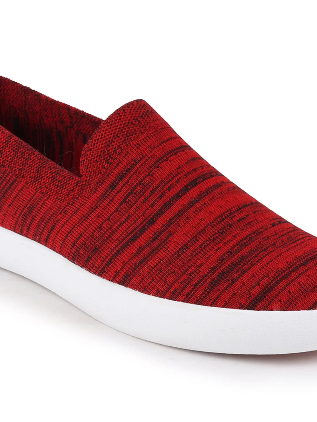 Men Red Casual Slip-On Shoes