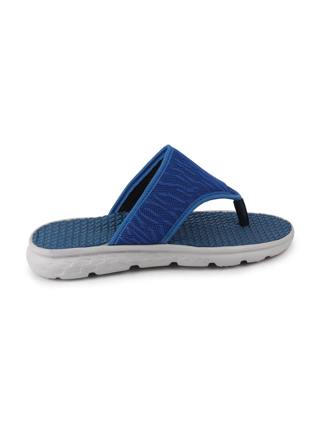 Men Royal Blue Casual Slip-On Flip-Flops