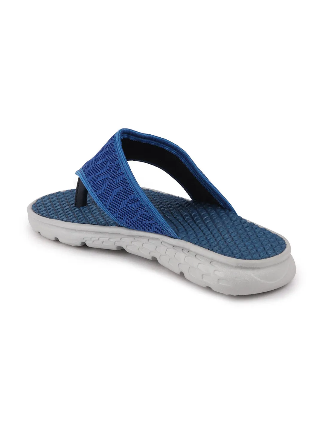 Men Royal Blue Casual Slip-On Flip-Flops