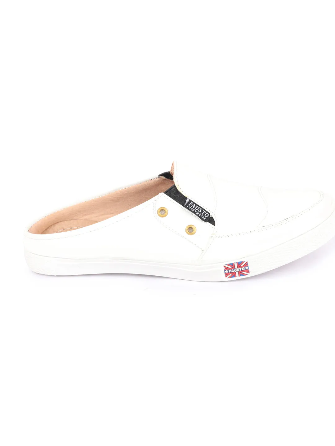 Men White Casual Slip-On Shoes