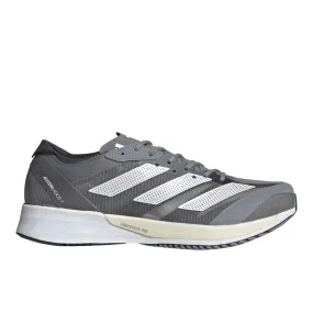 Men's Adidas Adizero Adios 7, Grey/Zero Metallic/Grey, 9 D Medium