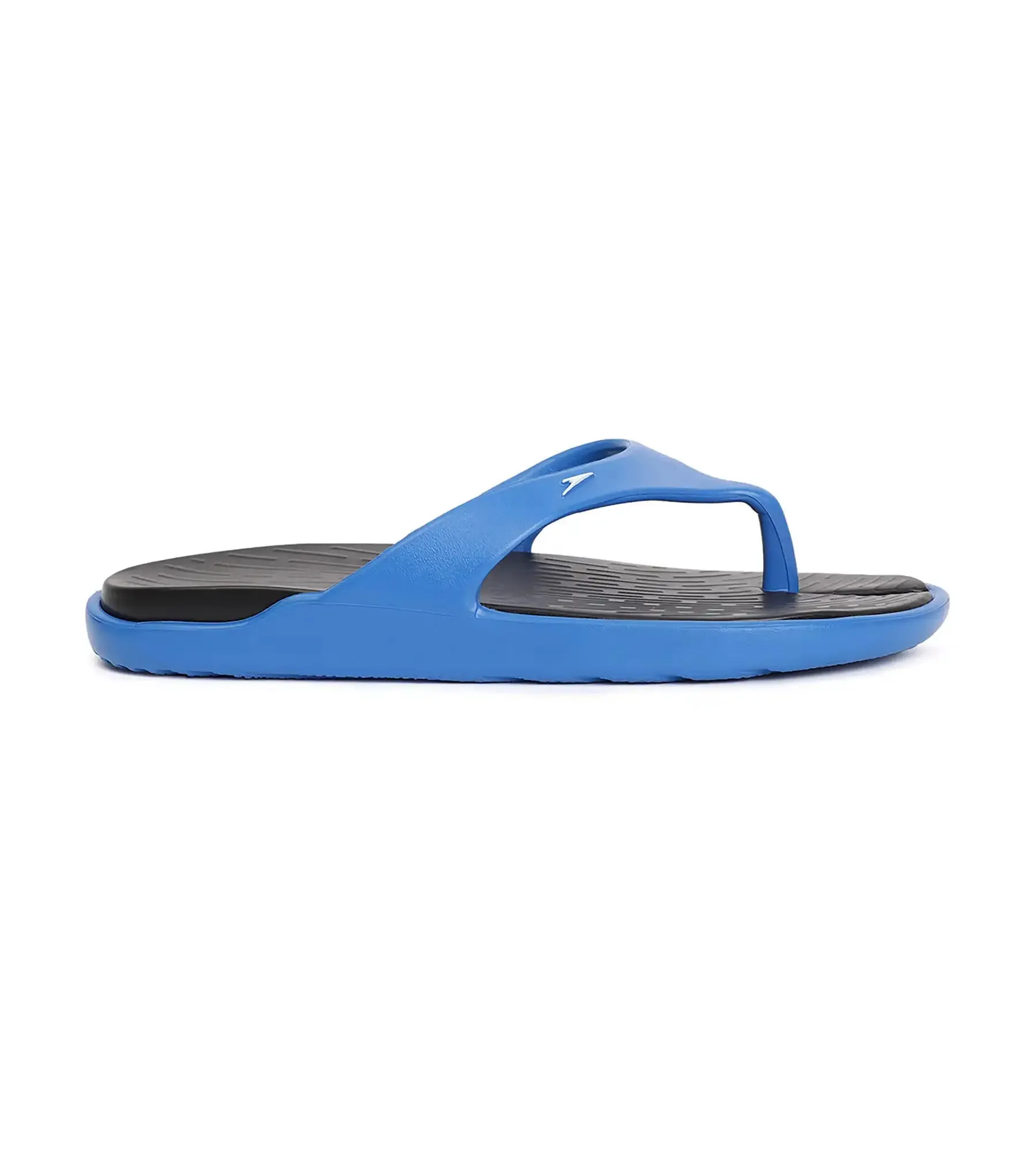 Men's Dual Colour Flip Flops -  Black & Blue Flame