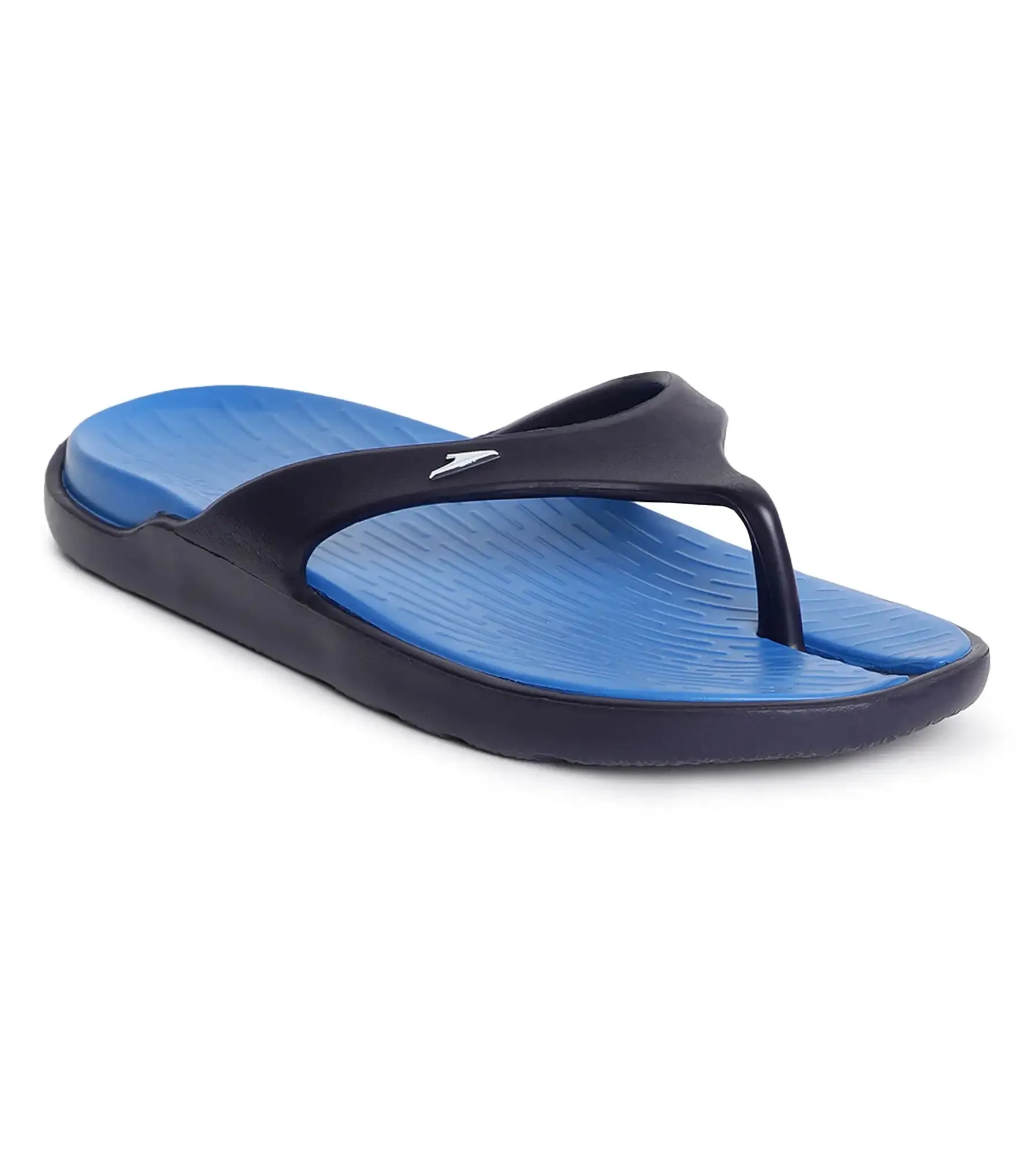 Men's Dual Colour Flip Flops -  Blue Flame & True Navy