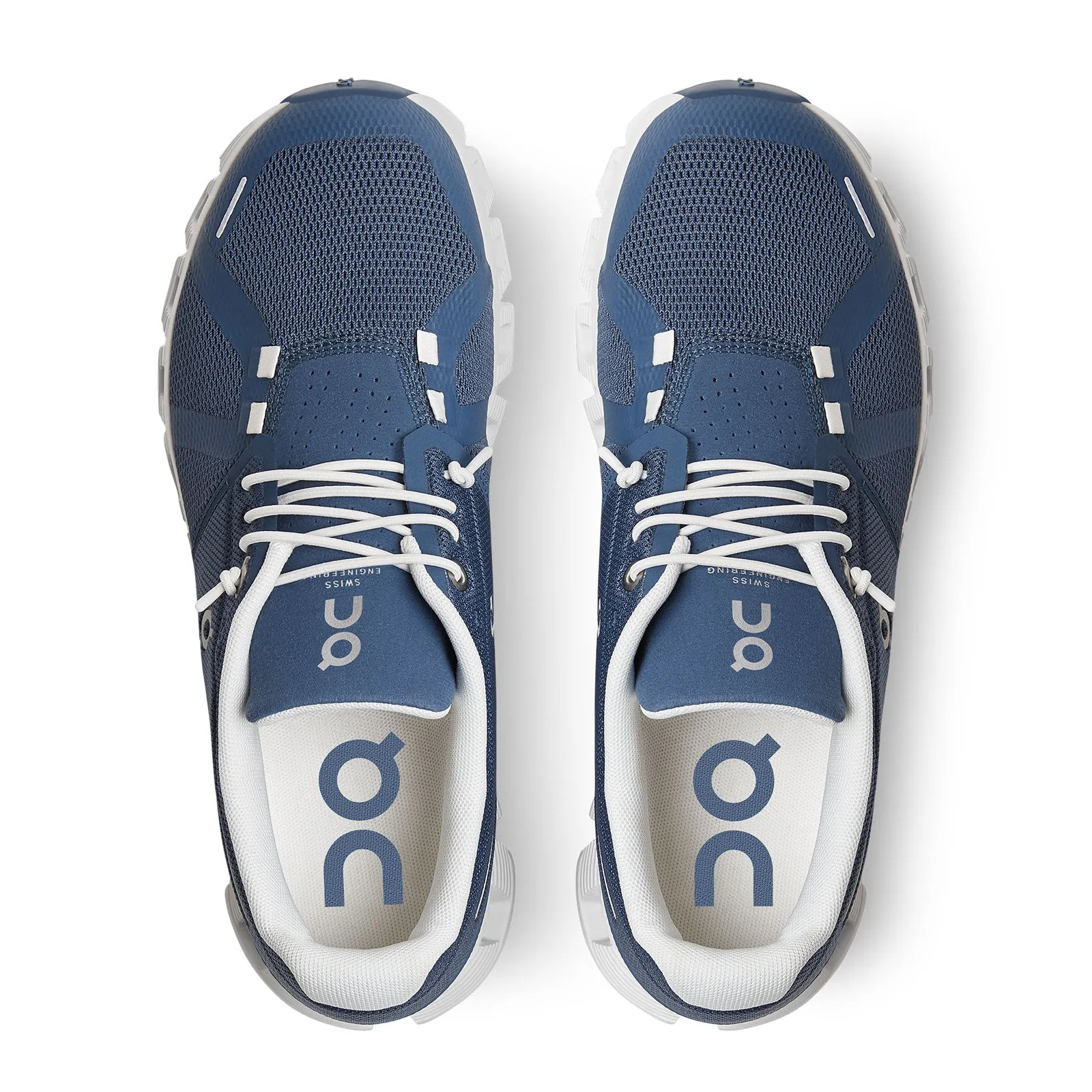 On Running Cloud 5 Running Shoe (Women) - Denim/White