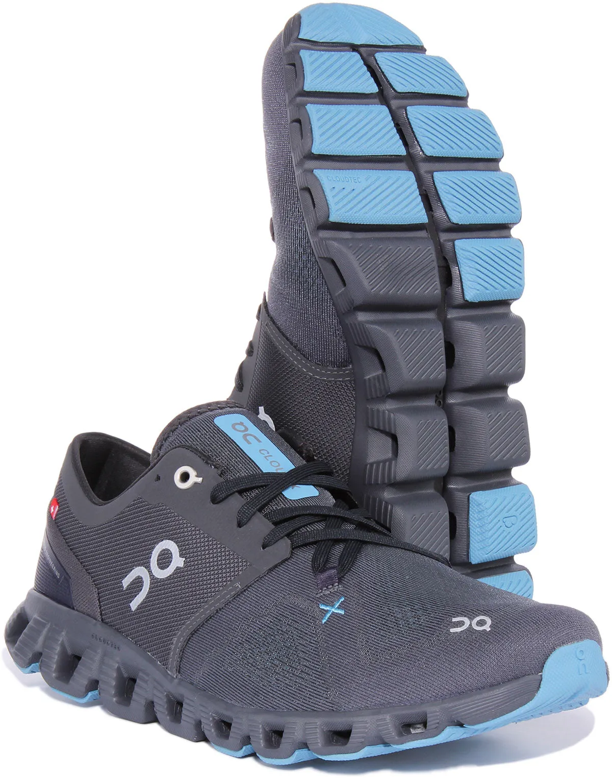 On Running Cloud X 3 In Grey Blue For Men