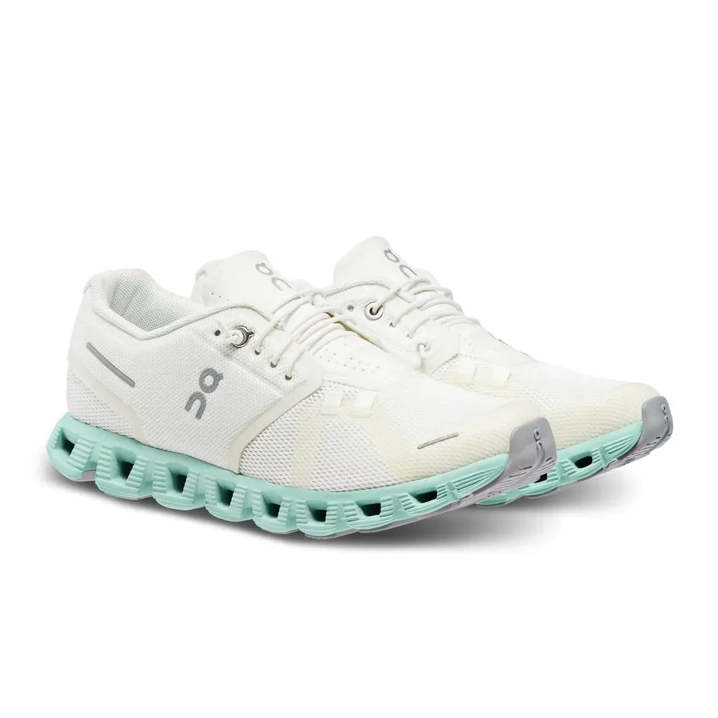 'On Running' Women's Cloud 5 - Undyed White / Creek