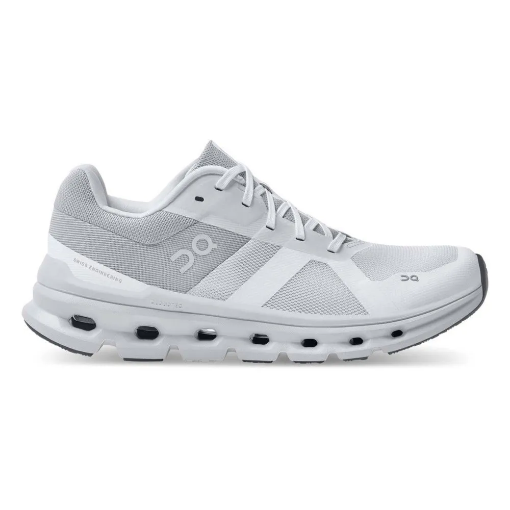 'On Running' Women's Cloudrunner - White / Frost (Wide)