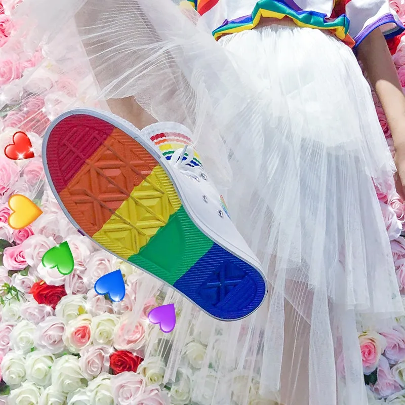 RAINBOW CANVAS SHOES BY81017