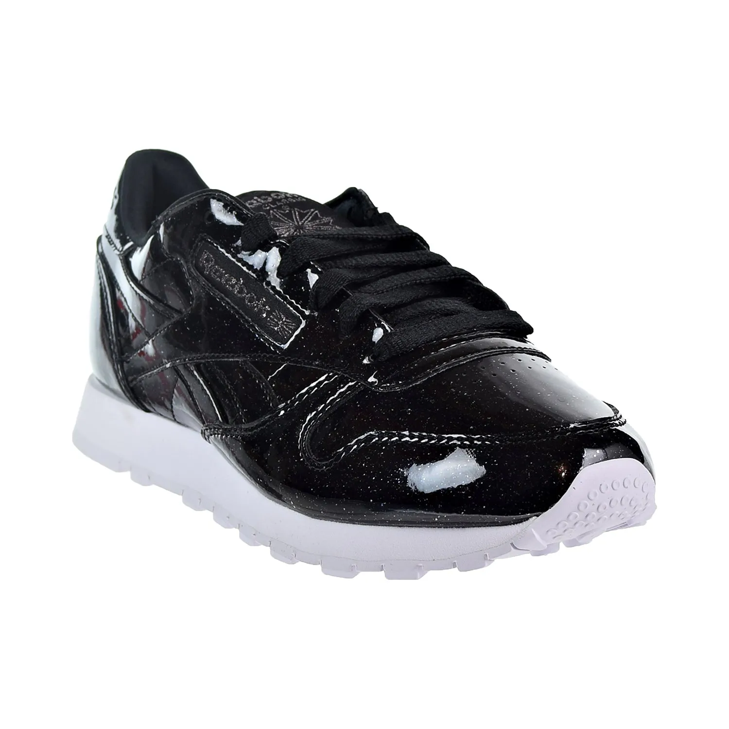 Reebok CL Leather PP Patent Pearl Women's Shoes Pearl Black/White