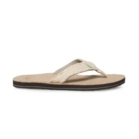 Sanuk Fraid Not Natural Flip Flops - Men's