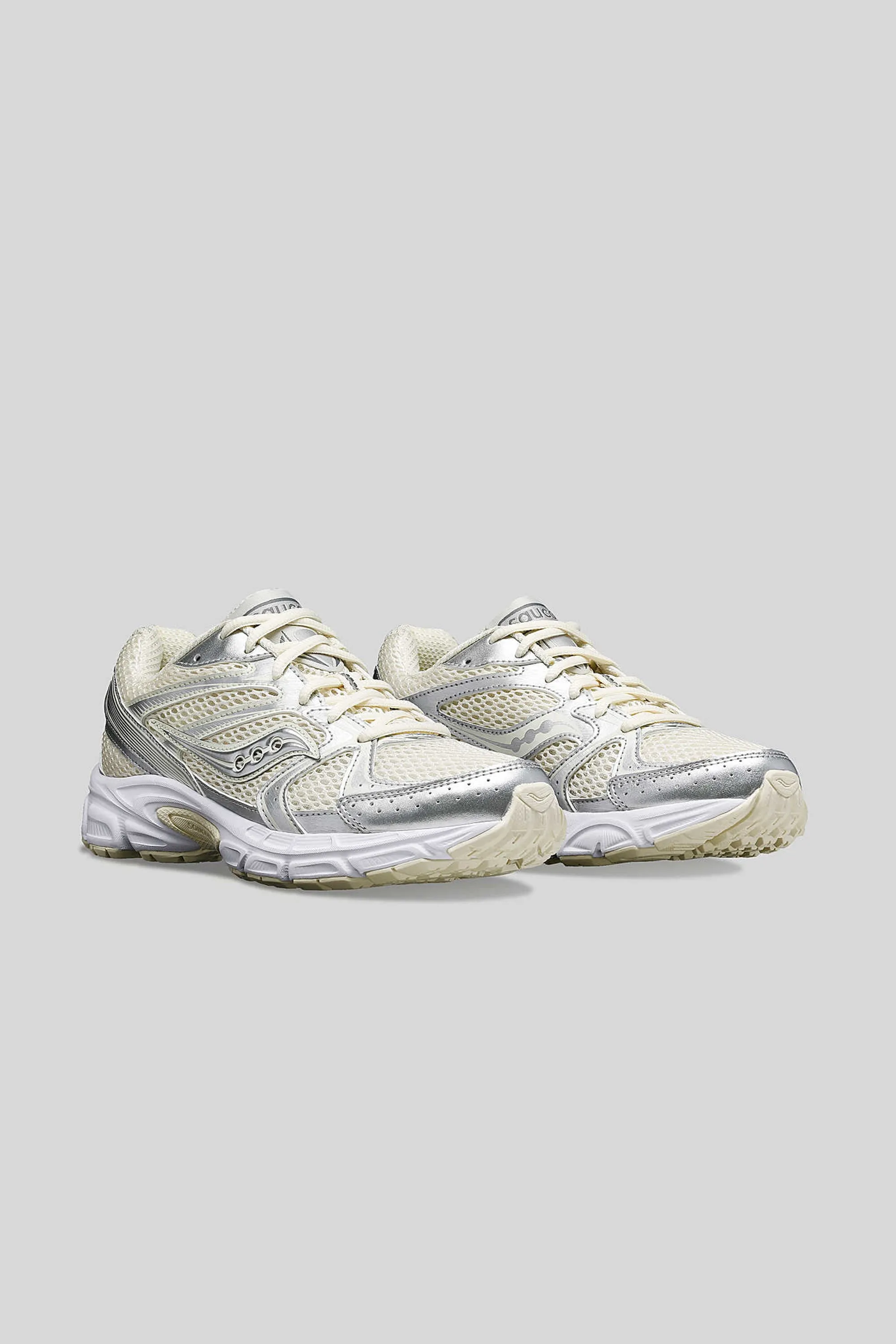 Saucony Women's Grid Ride Millennium in Cream/Silver