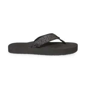 Teva Original Mush Stamps Black Flip Flops - Women's