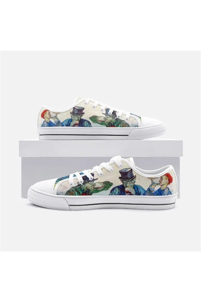 The Drinkers by Van Gogh Unisex Low Top Canvas Shoes