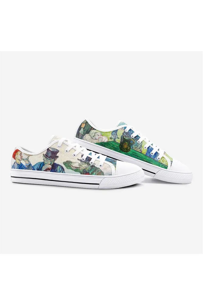 The Drinkers by Van Gogh Unisex Low Top Canvas Shoes