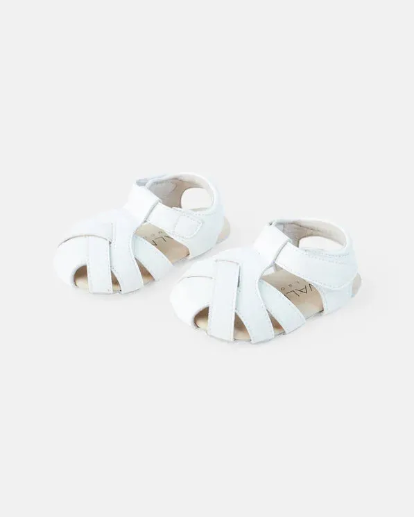 Walnut MINI BRADY Sandal - White