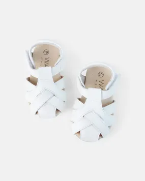 Walnut MINI BRADY Sandal - White