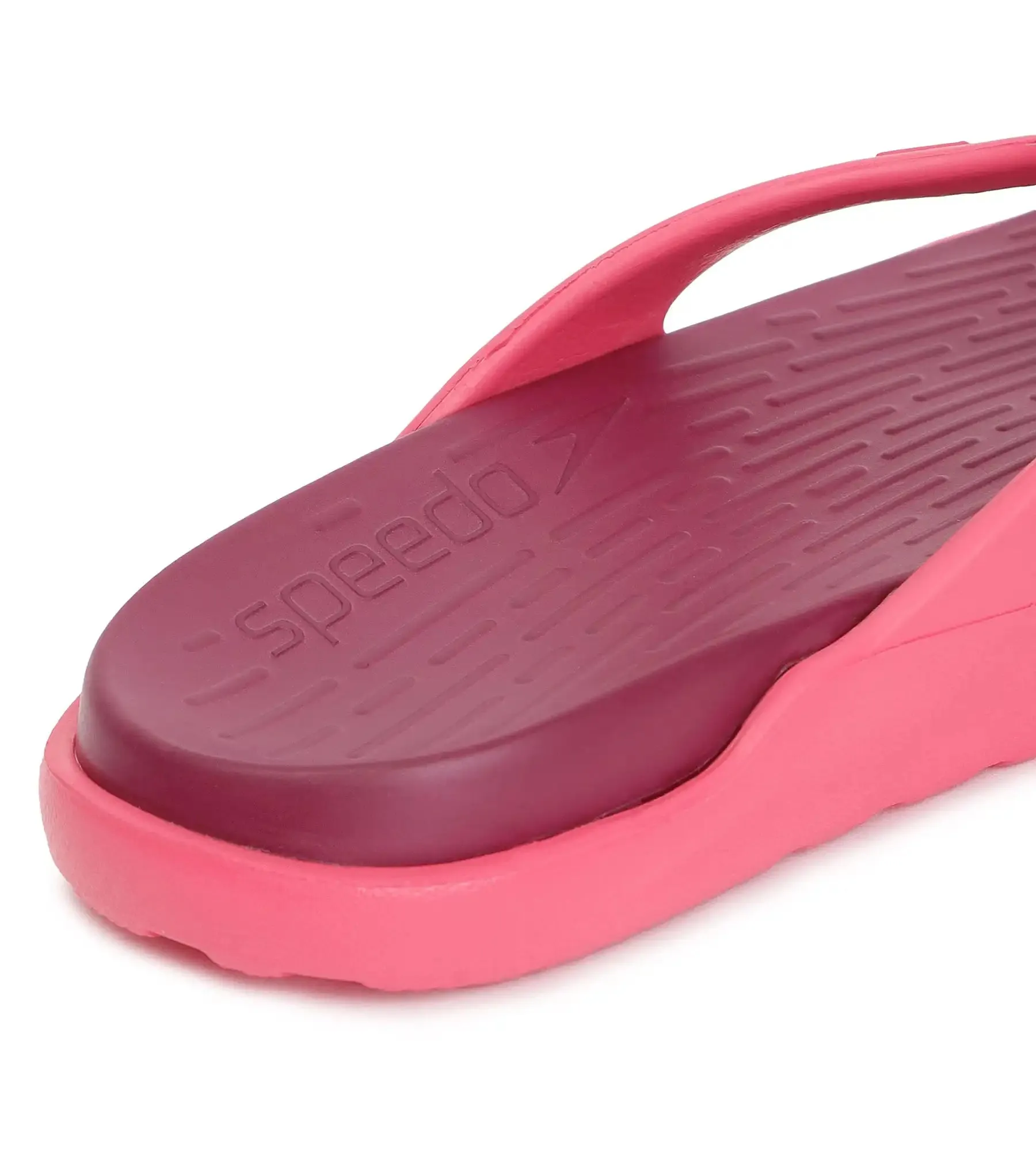 Women's Dual Colour Flip Flops - Deep Plum & Cinder Rose